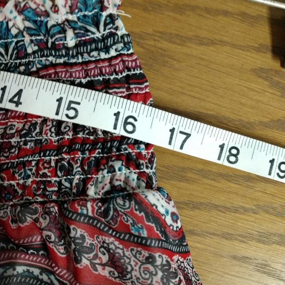 Charlotte Russe Shirred Elastic Waist Skater Skirt-Size XL- Red/Blue/Black/White - Picture 3 of 5